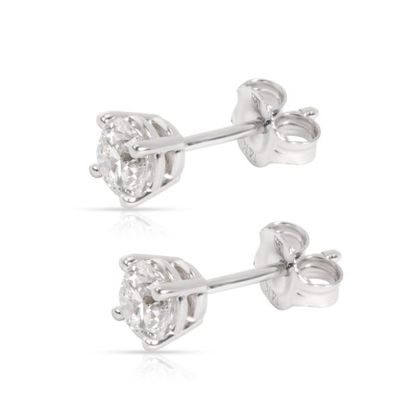 Blue Nile Diamond Stud Earrings in 14K White Gold (0.73 CTW) - Picture 2 of 3